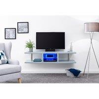 Polar High Gloss Wall Mounted Led TV Unit Grey, Grey
