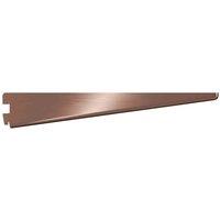 Rothley Twin Slot Shelving Kit In Antique Copper 12 Inch Brackets And 63 Inch Uprights, Brown