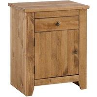 LPD Furniture Havana 1 Drawer Bedside Cabinet, Brown