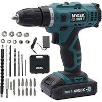 Mylek 21V Cordless Drill Electric Screwdriver Combi Set