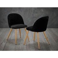 LPD Furniture Set Of 2 Venice Dining Chairs Black, Black