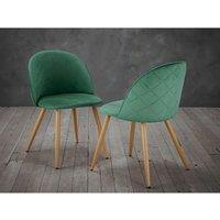 LPD Furniture Set Of 2 Venice Dining Chairs Green, Green