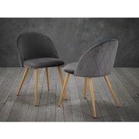LPD Furniture Set Of 2 Venice Dining Chairs Grey, Grey
