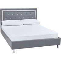 LPD Furniture Crystalle King Size Bed Grey, Grey