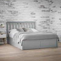 LPD Furniture Oxford King Size Ottoman Bed Grey, Grey