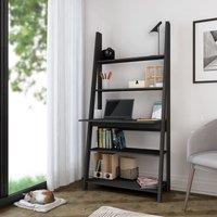 LPD Furniture Tiva Shelving Unit With Desk Charcoal, Black