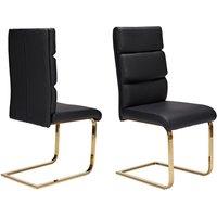 LPD Furniture Set Of 2 Antibes Dining Chairs Black, Black