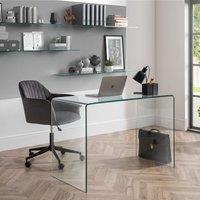 Julian Bowen Amalfi Glass Desk, Clear