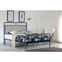SleepOn Metal Industrial Scaffold Pipe Copper Mesh Bed Frame Single, Silver