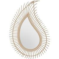 Interiors By Ph Teardrop Natural Rattan Wall Mirror, Brown