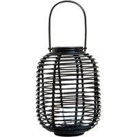 Interiors By Ph Black Rattan Candle Holder, Brown