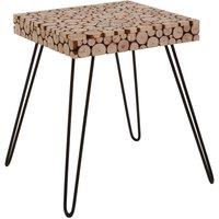 Interiors By Ph Wood Disc Square Side Table, Black