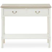 Interiors By Ph 2 Drawer Console Table Cream, Cream