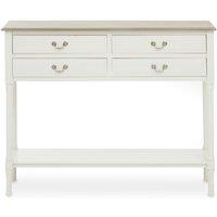Interiors By Ph 4 Drawer Console Table Cream, Cream