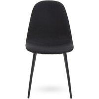 Interiors By Ph Black Fabric Dining Chair, Black
