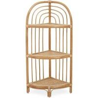 Interiors By Ph Three Tier Curved Rattan Shelf Unit, Brown