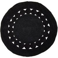 Interiors By Ph Round Jute Rug Black, Black