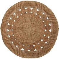 Interiors By Ph Round Jute Rug Natural, Brown