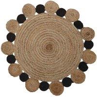Interiors By Ph Small Round Jute Rug, Brown