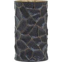 Interiors By Ph Small Hammered Steel Vase Black, Black