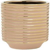 Interiors By Ph Large Ceramic Planter Blush Gold Stripe, Pink