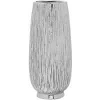 Interiors By Ph Large Silver Ceramic Vase, Silver