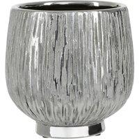 Interiors By Ph Small Silver Ceramic Planter, Silver