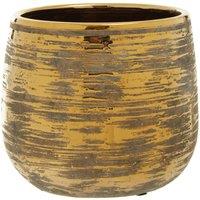 Interiors By Ph Large Ceramic Metallic Planter, Grey