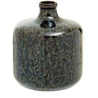 Interiors By Ph Dark Blue Reactive Glaze Bottle Vase, Blue