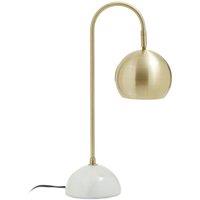 Interiors By Ph White Marble Base Desk Lamp, Gold