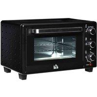HOMCOM 800-085V70 1400W Mini Oven 21L Countertop Electric Grill - Black, Black