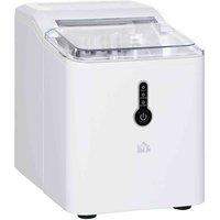 HOMCOM 800-101 12Kg Counter Top Ice Maker Machine With Basket -White, White
