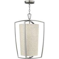 Hinkley Blakely 3 Light Large Pendant Brushed Nickel, Silver