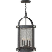 Hinkley Holden 4 Light Pendant Chandelier Aged Zinc, Silver