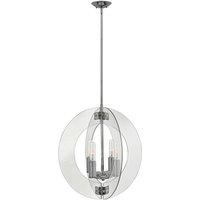 Hinkley Solstice 4 Light Chandelier, Silver