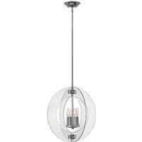 Hinkley Solstice 4 Light Pendant Chandelier, Silver