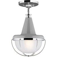 Feiss Livingston 1 Light Pendant Light, Silver