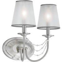 Feiss Aveline 2 Light Wall Light, Silver
