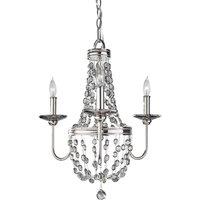 Feiss Malia 3 Light Chandelier, Silver