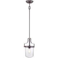 Quoizel Penn Station 1 Light Mini Pendant, Brown