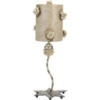 Flambeau La Fleurette 1 Light Table Lamp, Cream