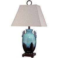 Quoizel Amphora 1 Light Table Lamp, Blue