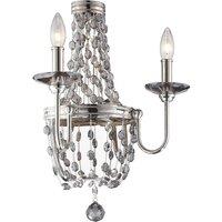 Feiss Malia 2 Light Wall Light, Silver