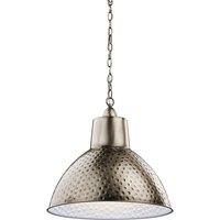 Kichler Missoula 1 Light Pendant Antique Pewter, Silver