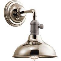 Kichler Cobson 1 Light Wall Light Polished Nickel, Gold
