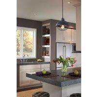 Feiss Urban Renewal 1 Light Pendant Antique Forged Iron, Black