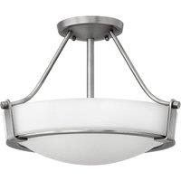 Hinkley Hathaway 2 Light Small Semiflush Antique Nickel, Silver