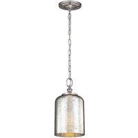 Feiss Hounslow 1 Light Mini Pendant Brushed Steel, Silver