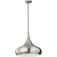 Feiss Beso 1 Light Large Pendant Brushed Steel, Silver