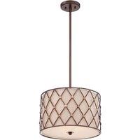 Quoizel Brown Lattice 3 Light Medium Pendant, Brown